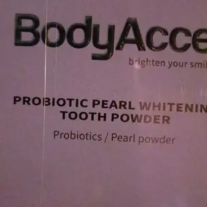 BodyAccel Natural Pearl Probiotic Whitening Tooth Powder Oral Whitening Gentle Mint