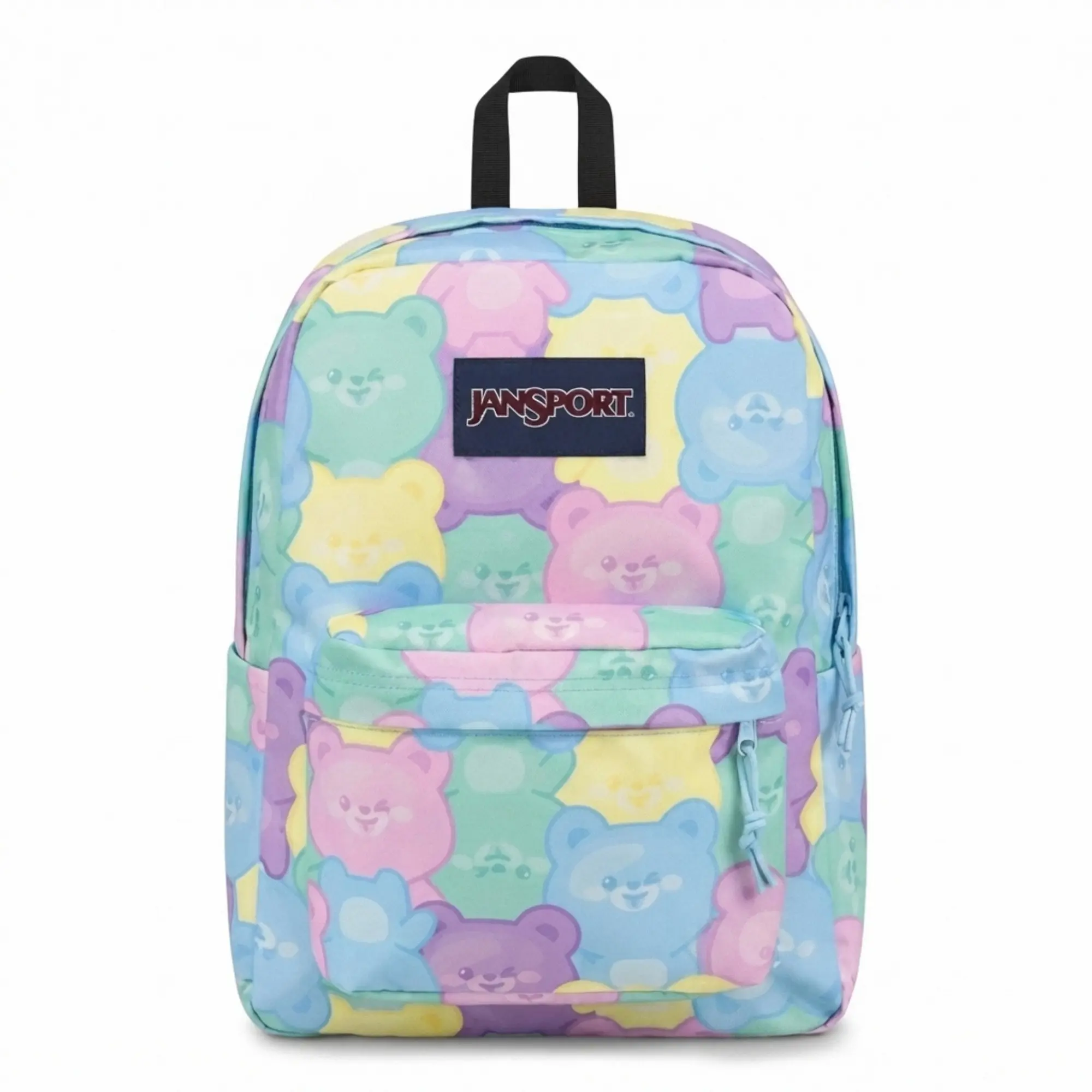 JanSport SuperBreak One Backpack - Cute Pastel Gummy Bear School Bag, Kawaii Pastel Pattern Bookbag
