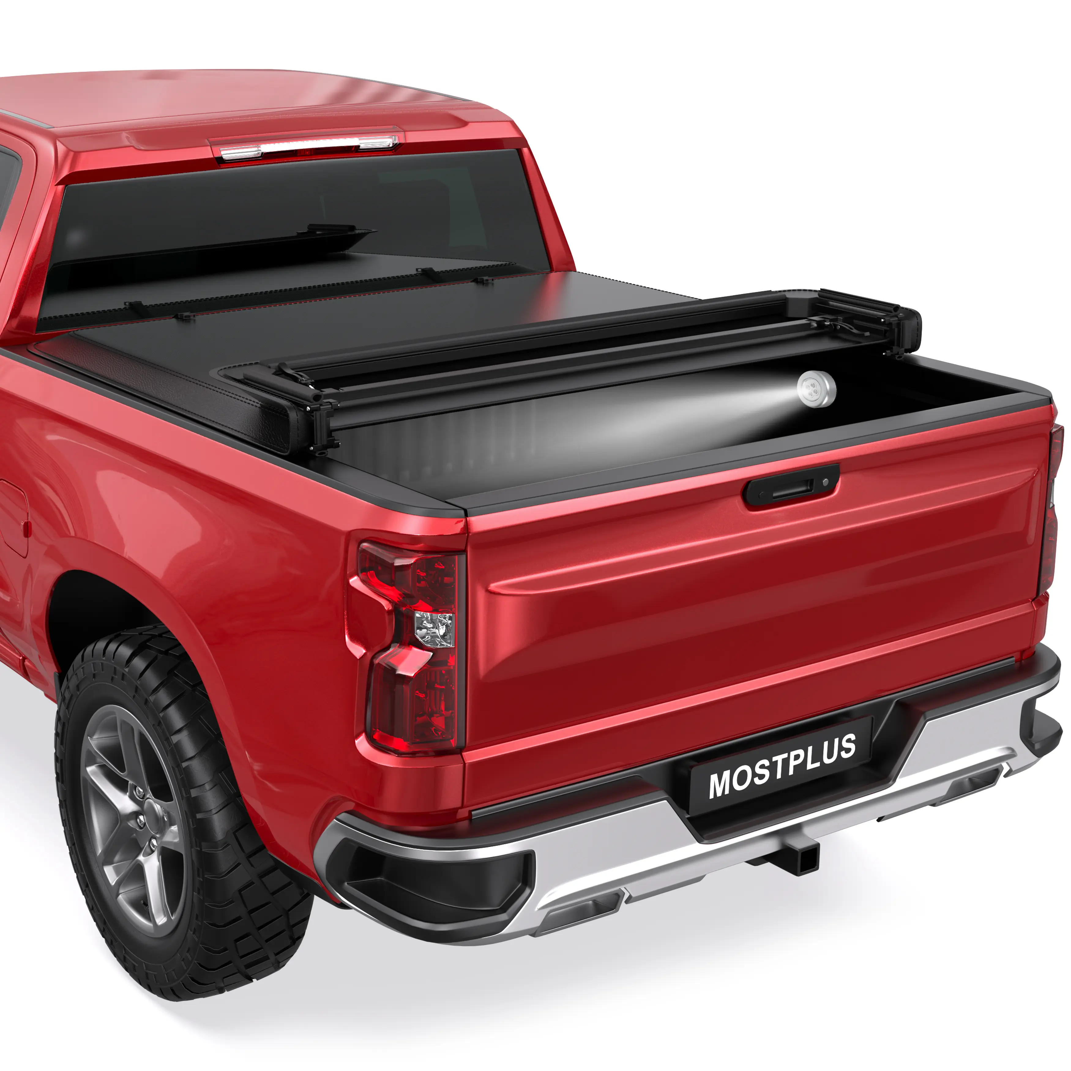 (Deals for you)MOSTPLUS For 2014-2018 2019Classic Chevy Silverado/GMC Sierra 1500/2500/3500 Truck Bed 5.8/6.5/8FT Roll-Up/Tri-Fold/Quad-Fold Soft Tonneau Cover