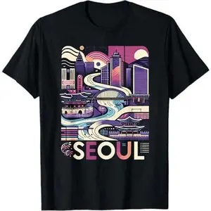Seoul Korea Modern Artistic Graphic T-Shirt