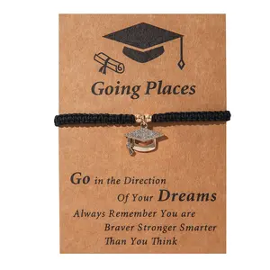 2026 Personalized Graduation Bracelet for Her Him,Dainty Graduation Charm Bracelets with Graduation Card,Graduation Gifts for College/8th Grade/High School/Nursing/Master Degree/5th Grade