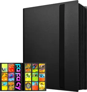 【2024】Trading Card Binder 9 Pocket Pages, Sports Hockey Card Binder Collector Side-loading Baseball Card Holder Binder with Sleeves 20 Sheets 360 Game Card Binders for Football Soccer Basketball Card