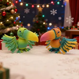 3D Printed Long Beak Bird Statue Ornament, Decorative Sculptures, Nature Ornaments, Desktop Statue, Home Decor with Realistic Eyes, Christmas Gift, Suitable for Any Occasion, Birthday Present