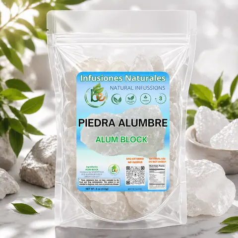 Alum Stone (Piedra de Alumbre) – 4 onzas – Cristal multiusos para el cuidado y la curación de la piel – Desodorante natural y antitranspirante |
