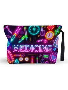 “Neon Medicine Medical Supplies Canvas Pouch – Versatile Organizer for Cosmetics, Chargers, Snacks, Small Tools & Essentials | Thoughtful Gift for Healthcare Workers, Women, Men, Friends, Colleagues, Loved Ones | Perfect for Birthdays, Christmas, Valentin