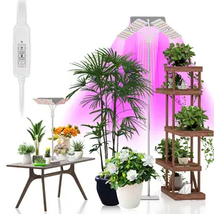 BESTVA Grow Light,420 LEDs,360 Gooseneck,3 Heads ,Height Adjustable,Auto On/Off Timer Function,Adjustable Brightness,Full Spectrum,Plant Grow Lamp