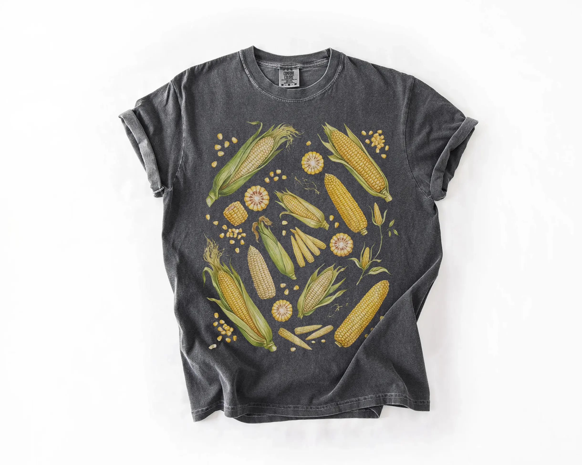Vintage Corn 90s Graphic T-shirt, Retro Comfort Colors Vegetable Farmer Nature Y2k Unisex Shirt