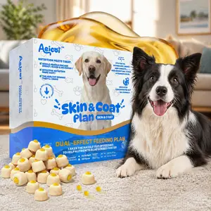 Aeicoi Premium Dog Omega-3 Fish Oil Bites rTG Skin & Coat Support Supplement Mess-Free Softgels 95% Purity