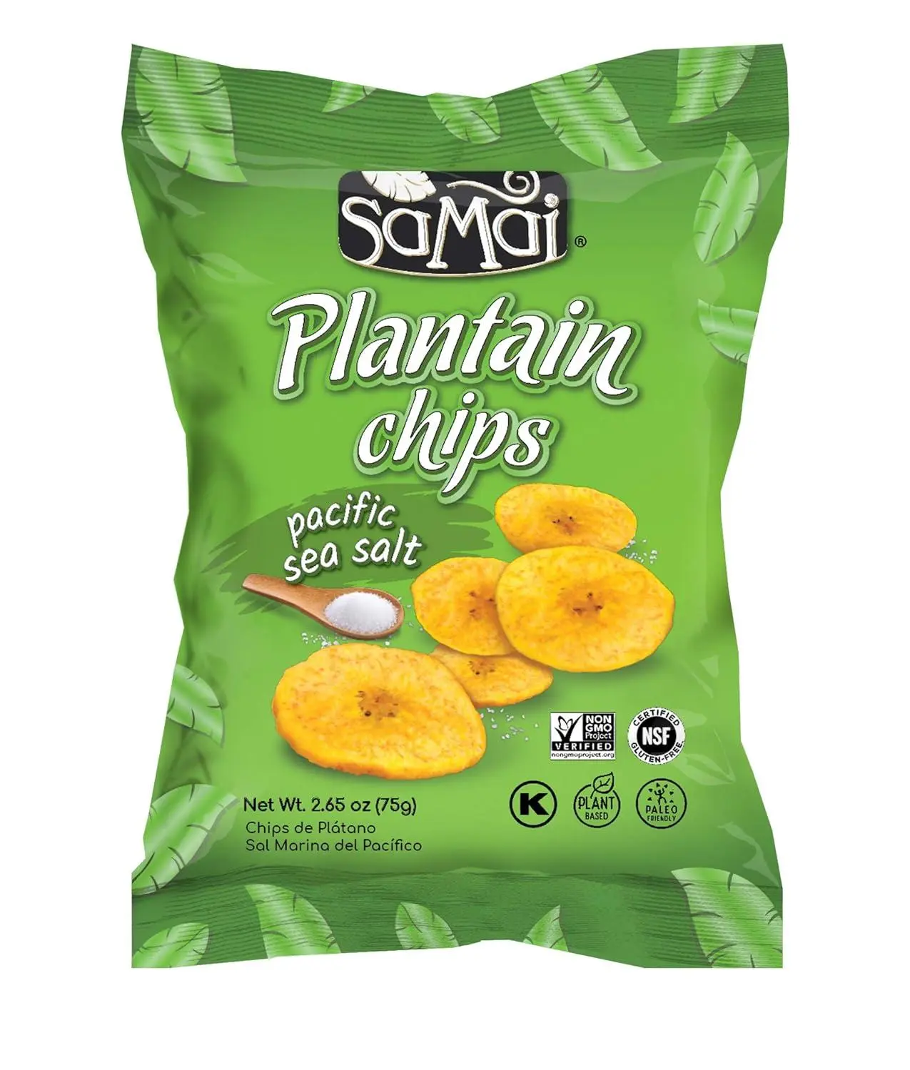 SAMAI Plantain Chips Pacific Sea Salt 2.65oz 15 ct Case
