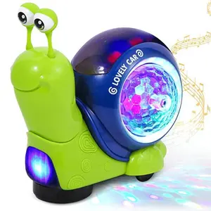 Creative Musical Light Up Crawling Snail Toy, Interactive Crawling Snail Toy, Early Learning Educational Toy, Sensory Toy