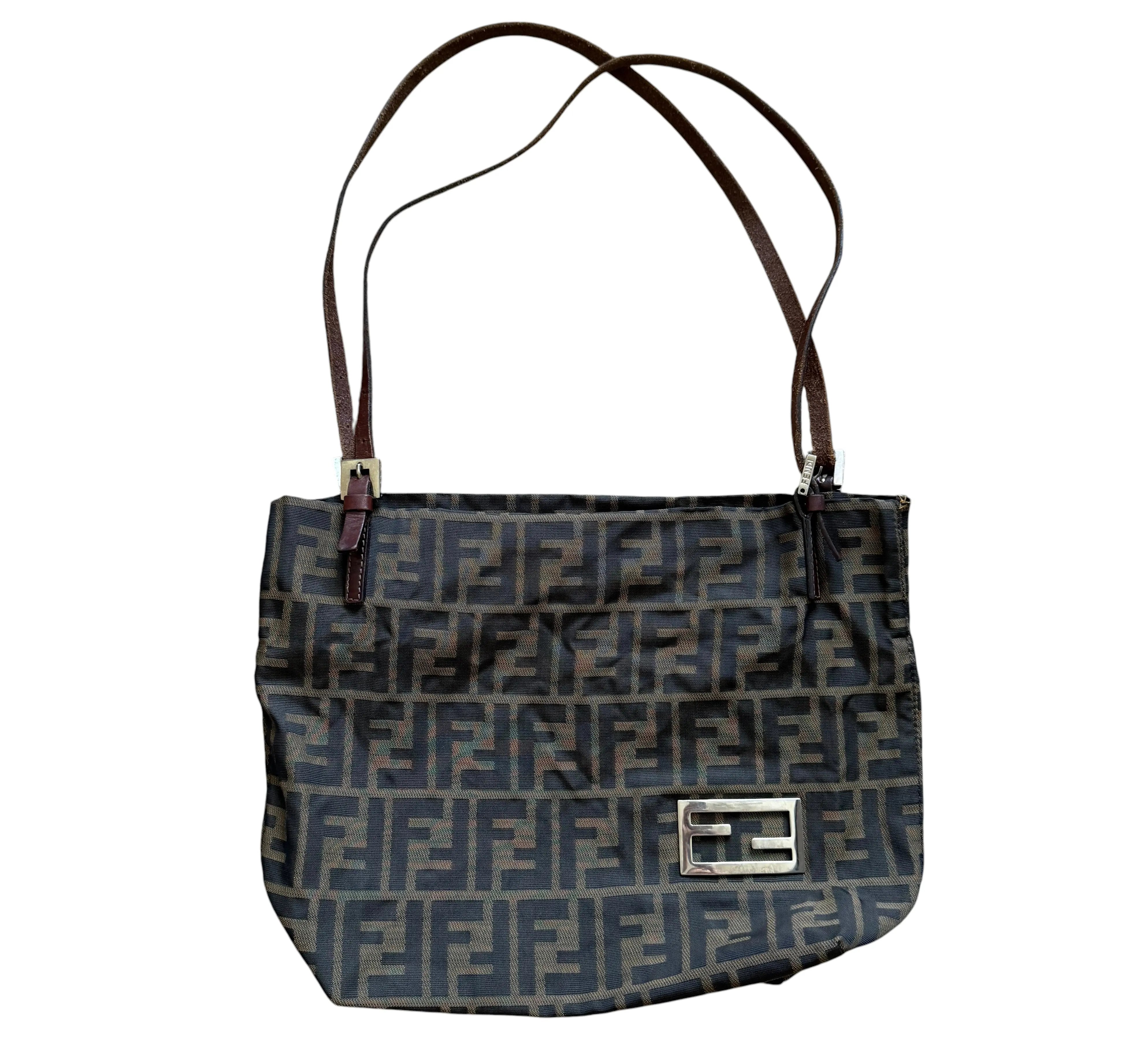 Pre-owned FENDI Tote Shoulder Bags FINAL SALE NO RETURN AND NO CANCEL zucca monogram shoulder bag authentic with COA