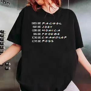 Friends Shirt/ Tv Show Shirt/ Friends/ Rachel, Joey, Monica, Phoebe, Chandler, Ross Friends Tv Show Shirt, Meme Sitcom Unisex Sweater Pullover Tee