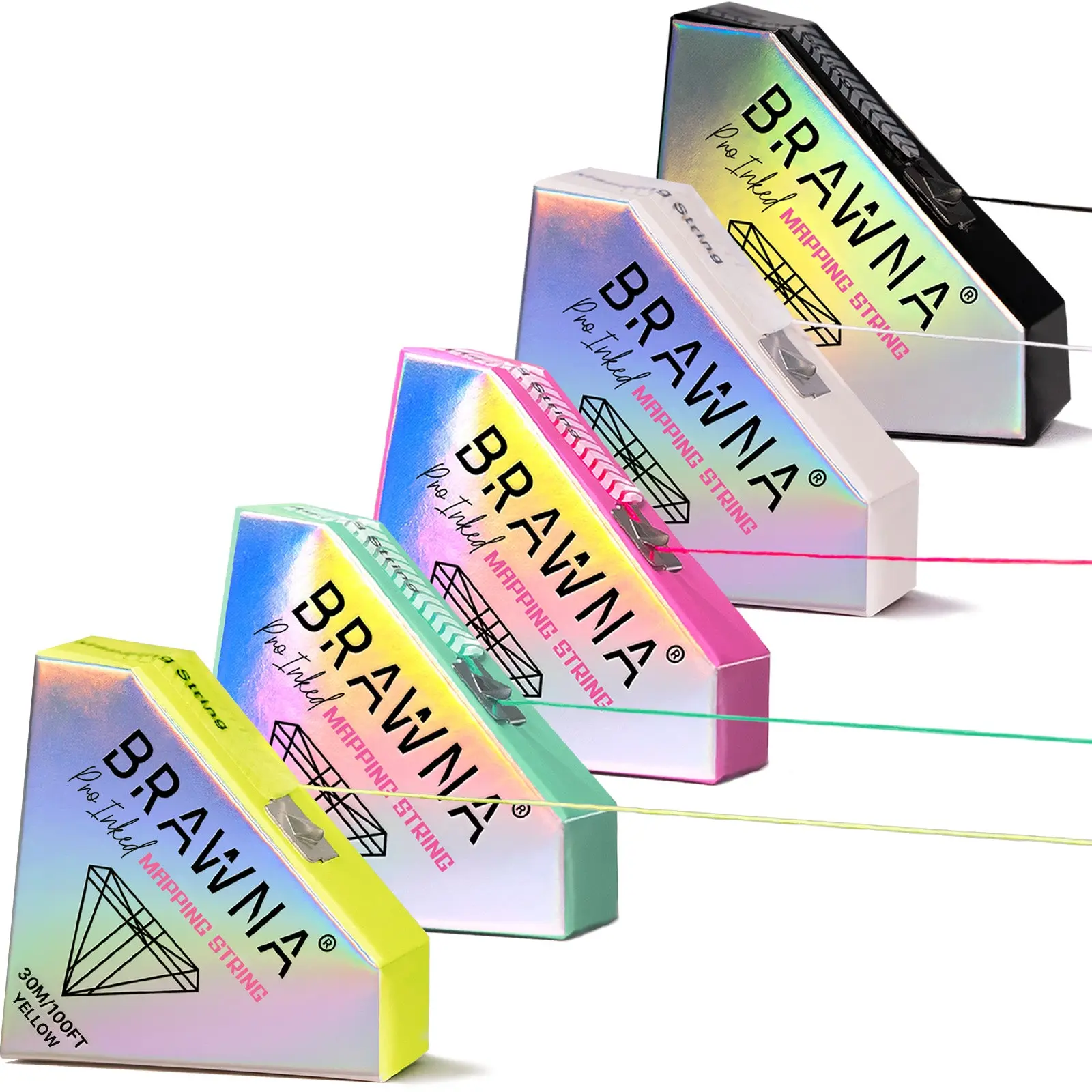 BRAWNA Eyebrow Mapping String for Brows and Lips Measuring - 5 Pack - PMU, Brow Tint Henna  Lamination Supplies - Gift for Women Makeup Flawless Cosmetic