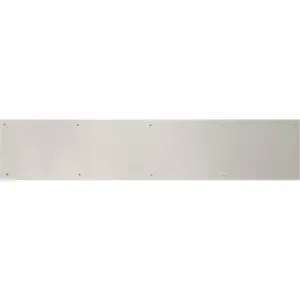 212 MAIN Satin Nickel Soft Finish Screw-Mount Kick Plate, 6 in. x 28 in. Stainless Steel, Includes Screws