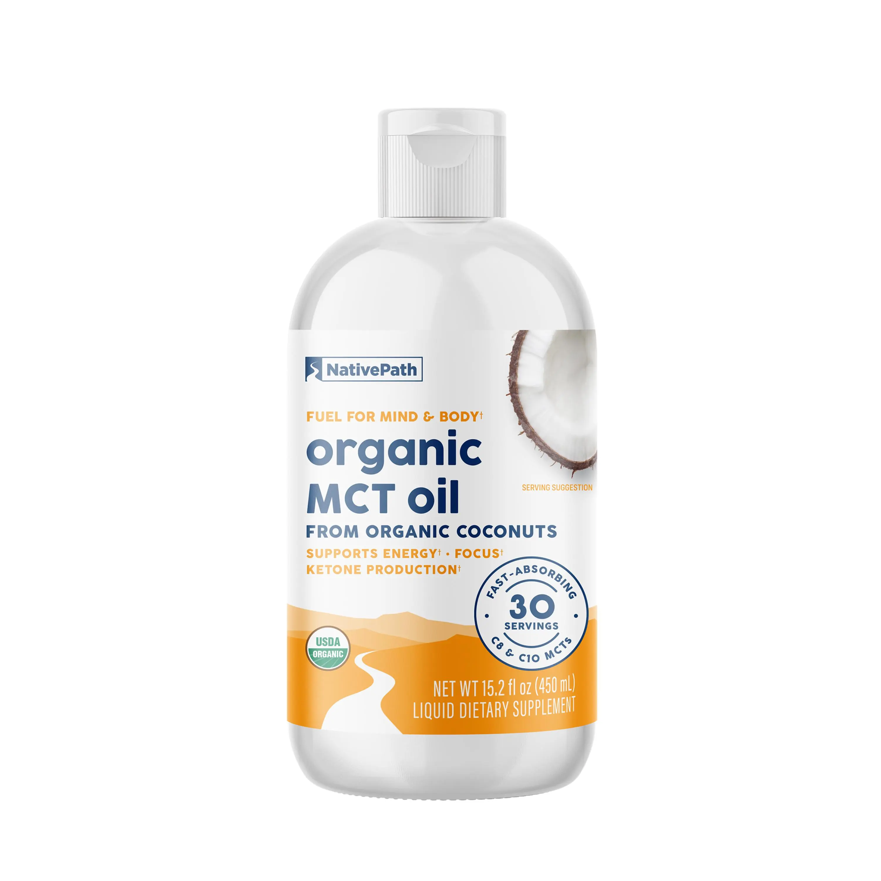 NativePath Organic MCT Oil Liquid - Pure C8 C10 from Coconuts - Caprylic  Acid for Keto Coffee - Paleo Vegan Flavorless Non-GMO - 30 Servings -  TikTok Shop