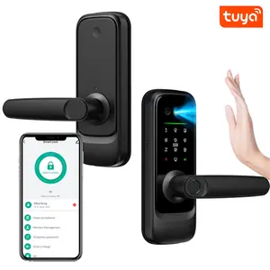 Touchless Smart Door Lock with Face Palm and Fingerprint Unlock Keyless WiFi Electronic Door Lock for Bedroom Apartment or Front Door Auto Lock and Anti Tamper Alarm