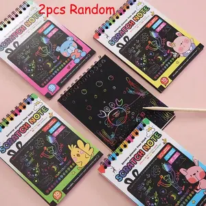 DIY Scratch Art Book, Creative Graffiti Scrapbook, Colorful Scratch Paper, Fun Art Activity for Kids, Educational Craft Kit