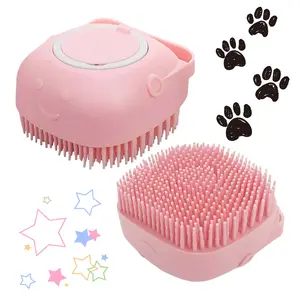 3-in-1 Pet Bathing Brush, Adjustable Handle Design, Combines Shampoo & Massage Functions, Provides Deep Cleansing, Suitable for Long & Short Haired Dogs & Cats, Grooming Supplies