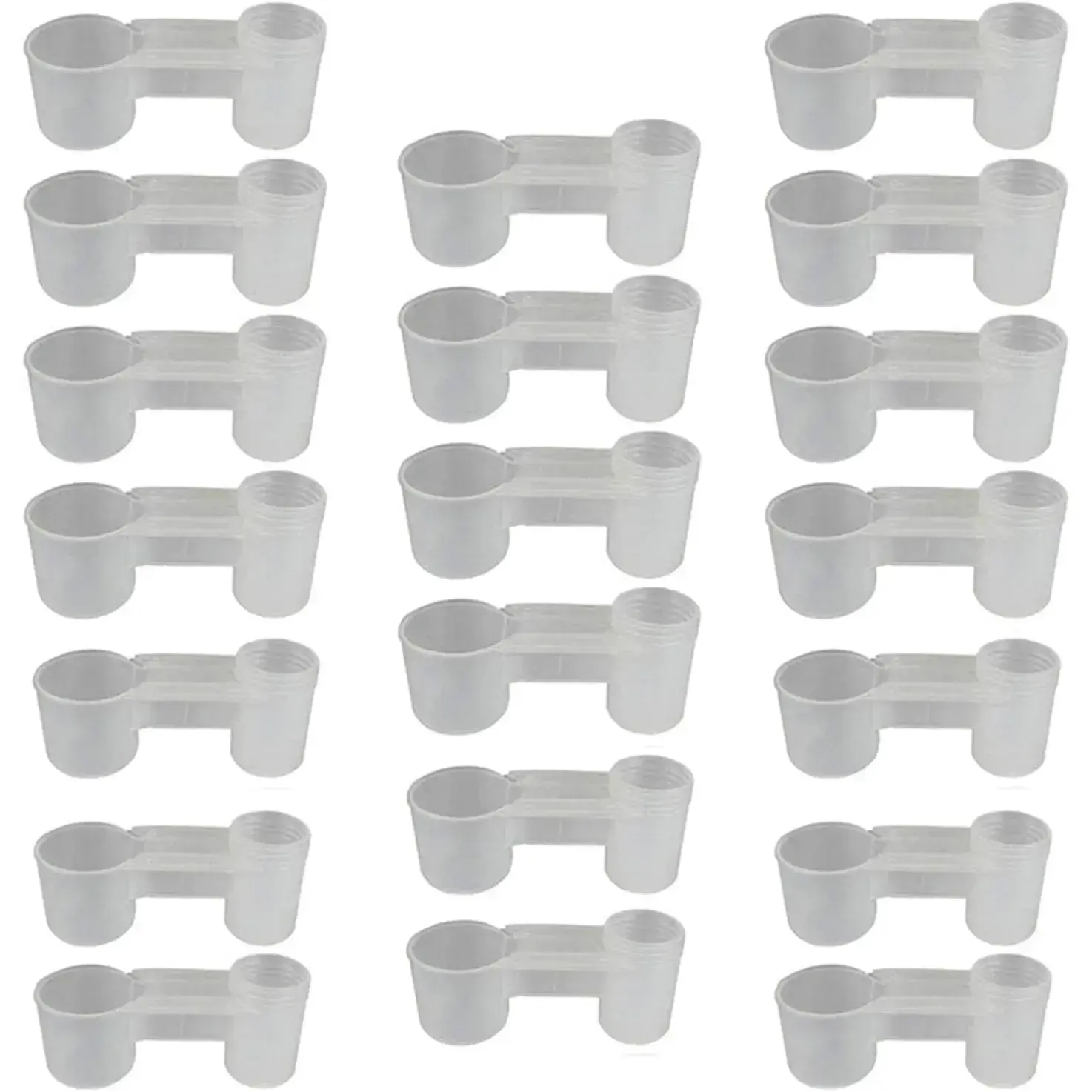 20-Pcs Bird Drinker Cups, Plastic Feeding Tools for Soda Pop Water Bottles (Keeps Soda Bottles Out of Landfill) – Bird Supplies for Chickens