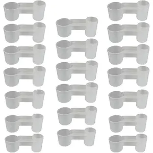 20 Pcs Bird Drinker Feeder Plastic Soda Pop Water Bottle Cup Ideal for Chicken Pigeons Birds Feeder Trough Animal Feeding Accessories