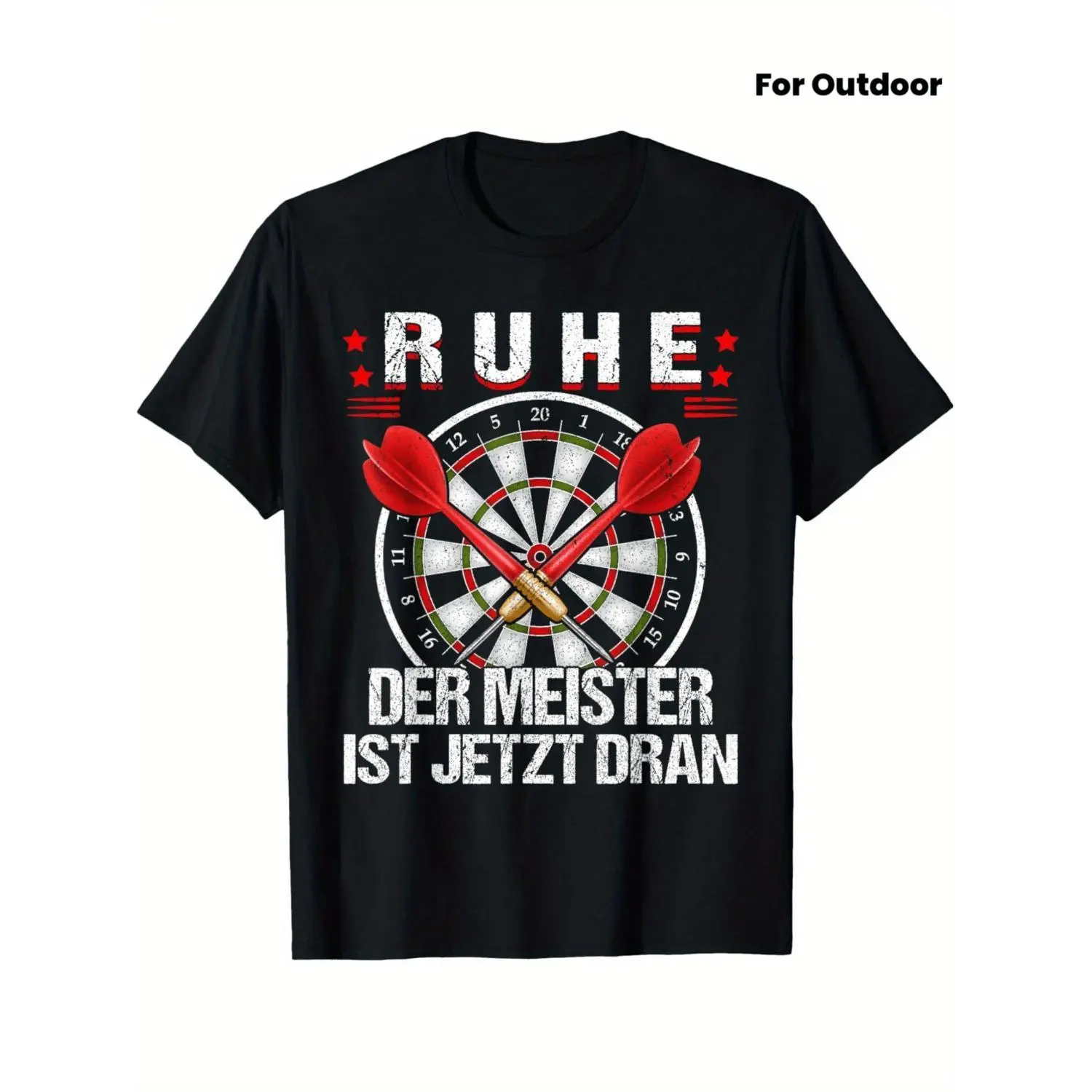 Relax It Is The Masters Turn Now Funny Dart Player T Shirt for Men Vintage Style Summer Casual Tees Perfect for Outdoor Sports