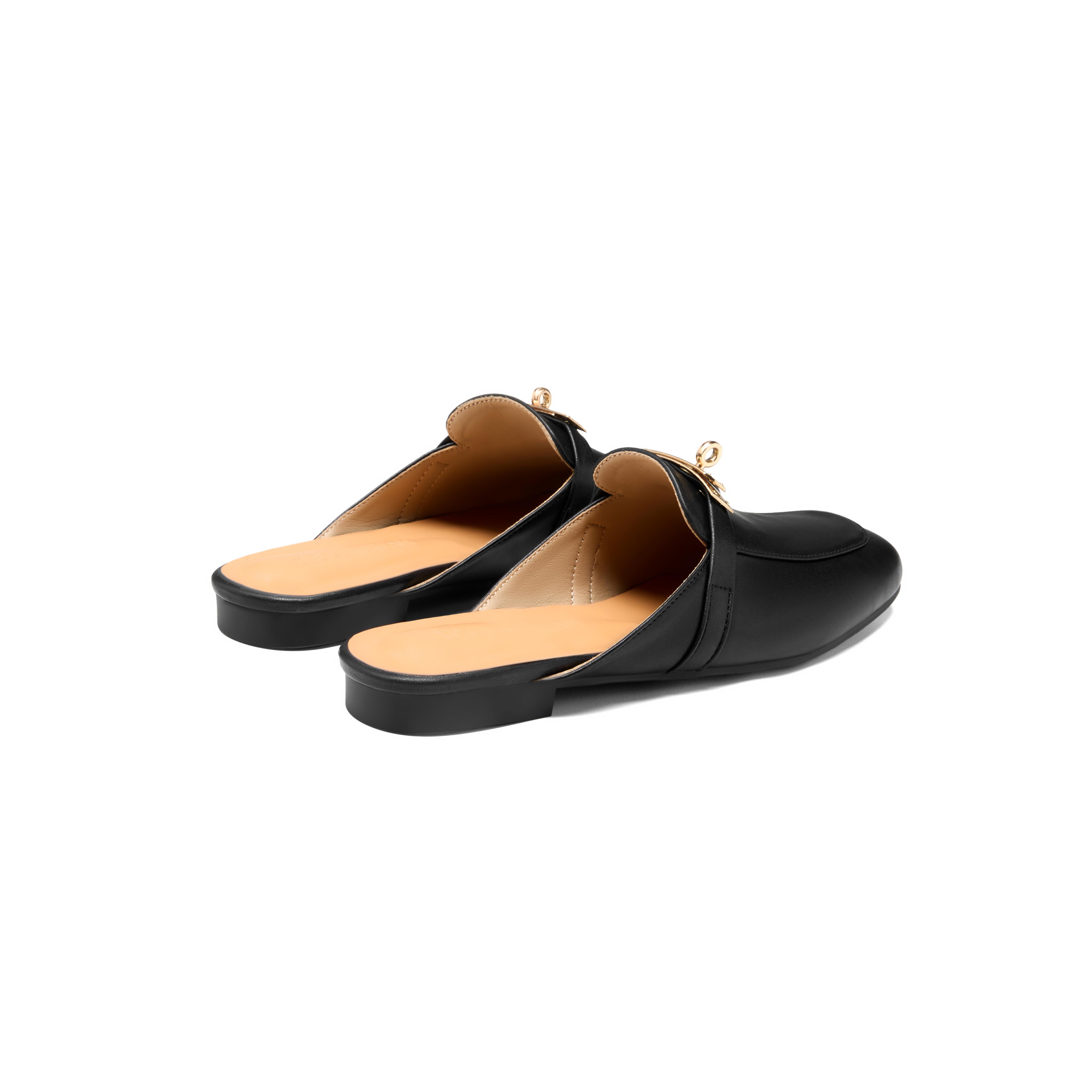 ReneChristine Women's Mules with Metal Buckle, Classic Buckle Design Breathable SpringStatements