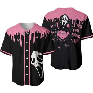 Ghostface No You Hang Up Horror Movie Baseball Jersey Shirt for Men and Women