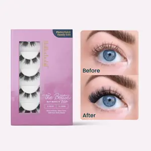 FlutterHabit The Bestie, but Make It Fuller - pack of 5 pre-mapped Eyelash Extensions. Under lash application method