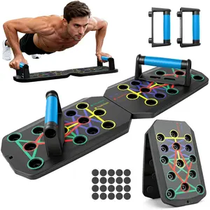 Versatile Push-up Board Fitness Kit with 28 Holes, Portable Home Exercise Equipment for Chest, Arms & Core, Includes Resistance Band & Upper Body Toner for Men & Women