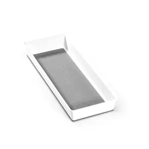 Style Selections White Plastic Stackable Drawer Organizer - 15.05-in x 6.125-in Boxes Bin