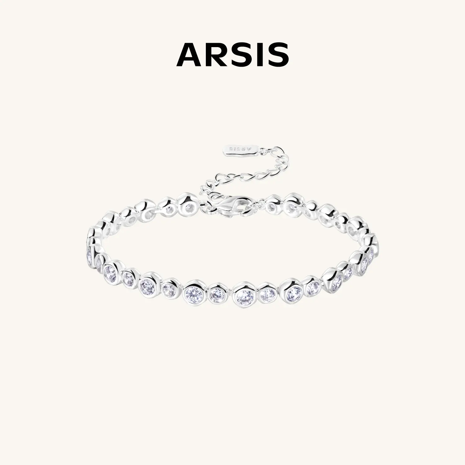 Crafted CZ Bobble Tennis Bracelet