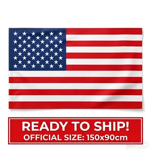 QLASH American Outdoor Flag, 3×5 ft. Crafted from high-strength polyester with nano waterproof and UV-resistant finish and stitched stripes. This sturdy patriotic flag is ideal for homes, parties, sports events, yards and gardens