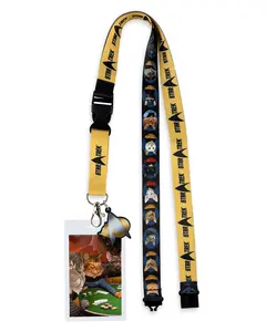 Star Trek Lanyard Cat Poker Breakaway ID Badge Holder with Charm Keychain