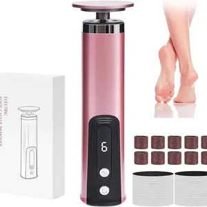 Two-In-One Electric Foot File, Exfoliator and Callus Remover, 6 Speeds, Screen Display, 20 Replaceable Pads, Professional Foot Care Tool, Home & Salon Use