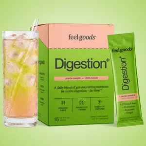 Feel Goods Digestion+ | Digestive Support Drink • Organic Fiber • Probiotics • Digestive Enzymes • Bloating Relief • Regularity • Smooth Digestion