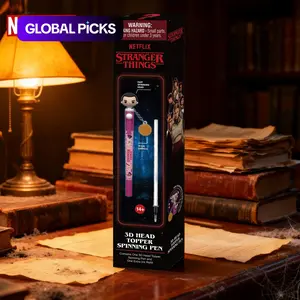 1PC Netflix Officially Licensed Stranger Things 7-Character Random One Blind Box Collectible Pens 3D Topper Spinning Stationery Halloween Christmas Themed Gift for Desk Decoration Stationery Supplies Collectible Item #GLOBAL PICKS
