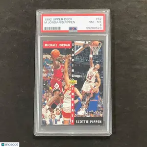 1992 Upper Deck #62 Michael Jordan/Scottie Pippen PSA 8 NM-MT Scoring Threats