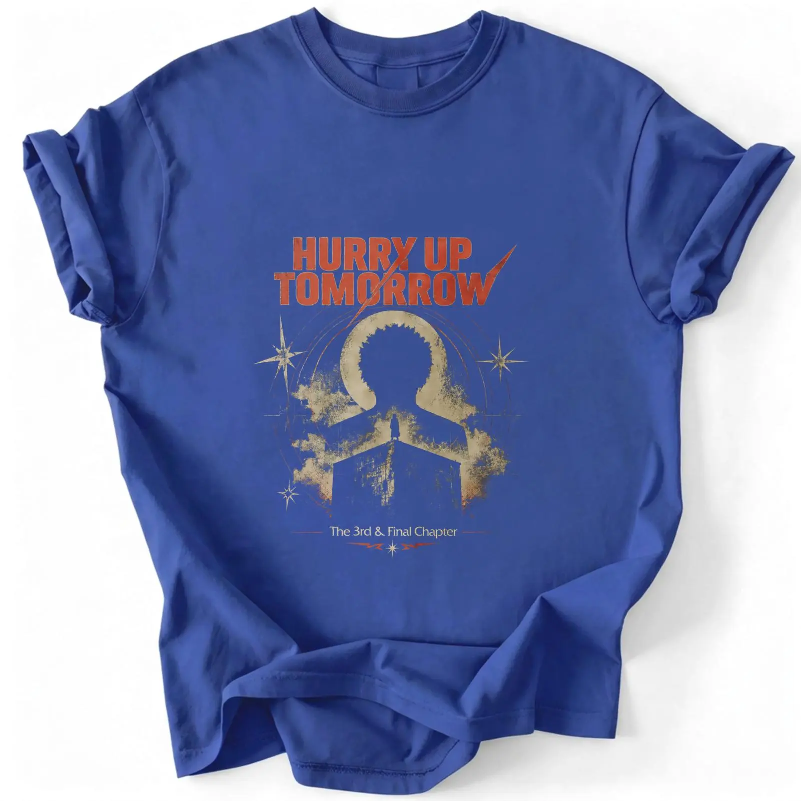 CARPESUN Vintage Retro Hurry Up Tomorrow Graphic Tee Cotton Short Sleeve Unisex T Shirt For Music Fans Gift For Him Her