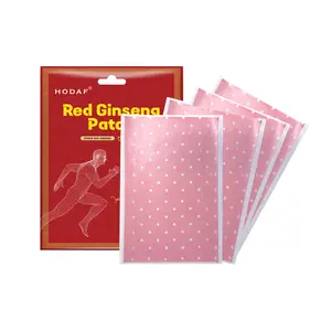 Red ginseng patch, 4 pieces, relieves joint, shoulder, neck, and knee pain, can be freely cut in size
