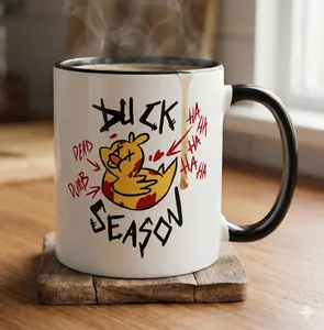 Duck Season Hazbin Hotel Mug, Lucifer Mugs, Colorful Mugs 11oz
