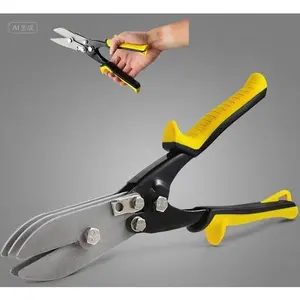 10-1/2" Heavy Duty Sheet Metal Crimper for HVAC & Gutter Work - 5-Blade Hand Tool for 24-28 Gauge Duct, Downspout & Stove Pipe - Durable Crimping Tool for End Caps & Seamless Joints - Professional Grade Metalworking Equipment
