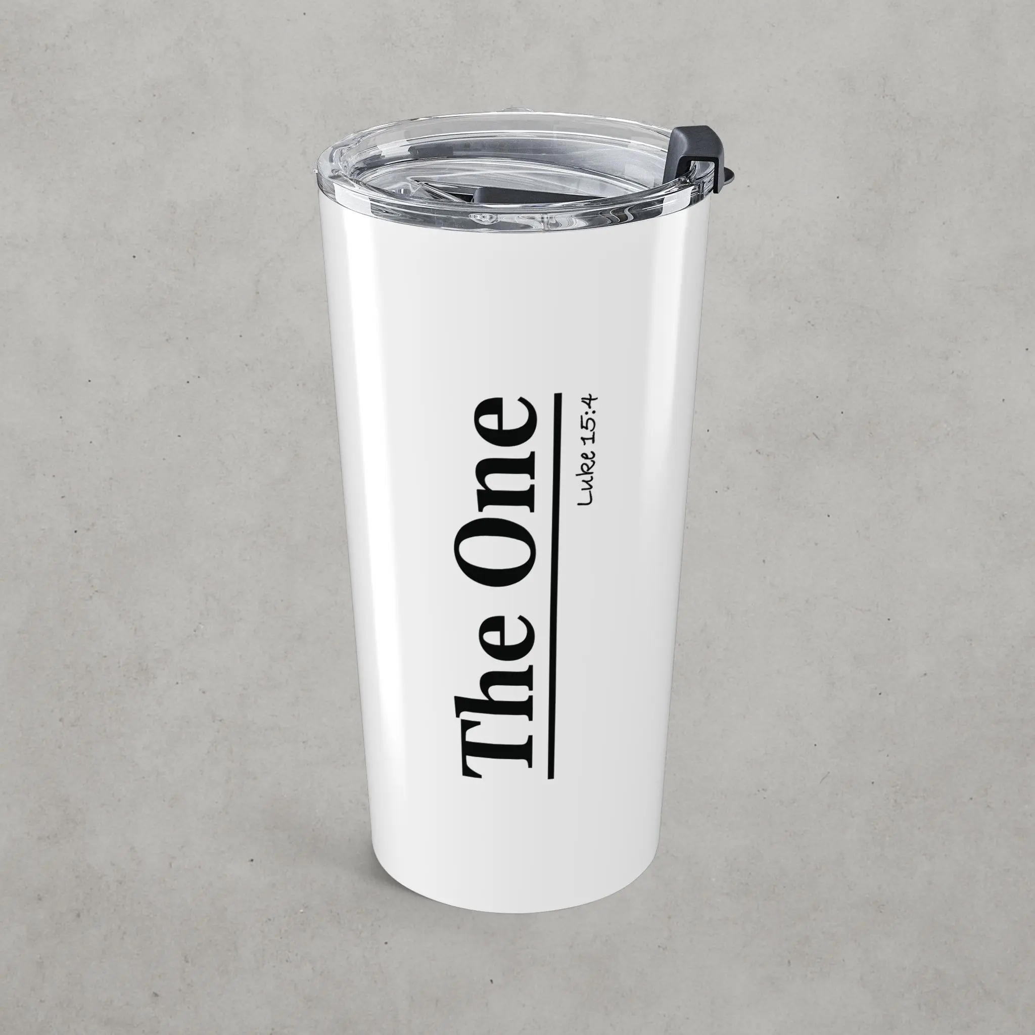 The One Luke 15:4 Christian Tumbler – Faith Mug with Sheep Design | Bible Verse Travel Cup for Believers | Stylish Insulated Tumbler 20oz - Perfect for Coffee Lovers, Travel Mugs, Customizable Drinkware, Gifts for Him/Her, Eco-Friendly Hydration
