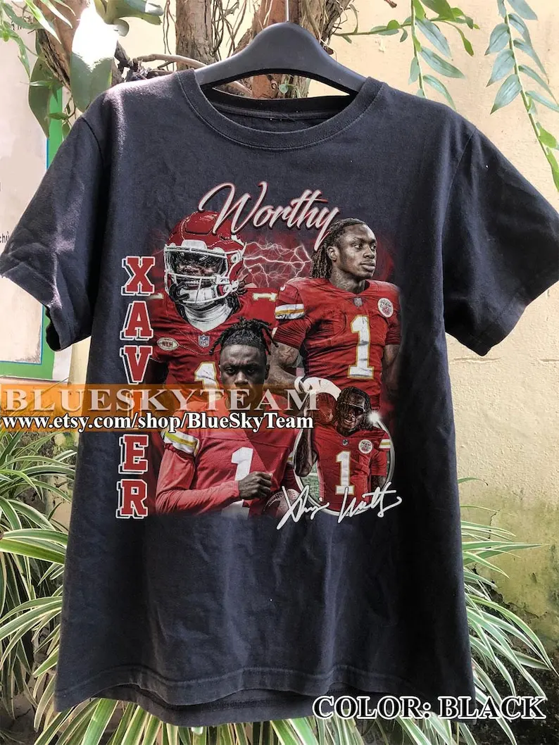 Vintage 90s Graphic Style Xavier Worthy T-Shirt, Xavier Worthy shirt, Vintage Oversized Sport Tee, Retro American Football Bootleg Gift