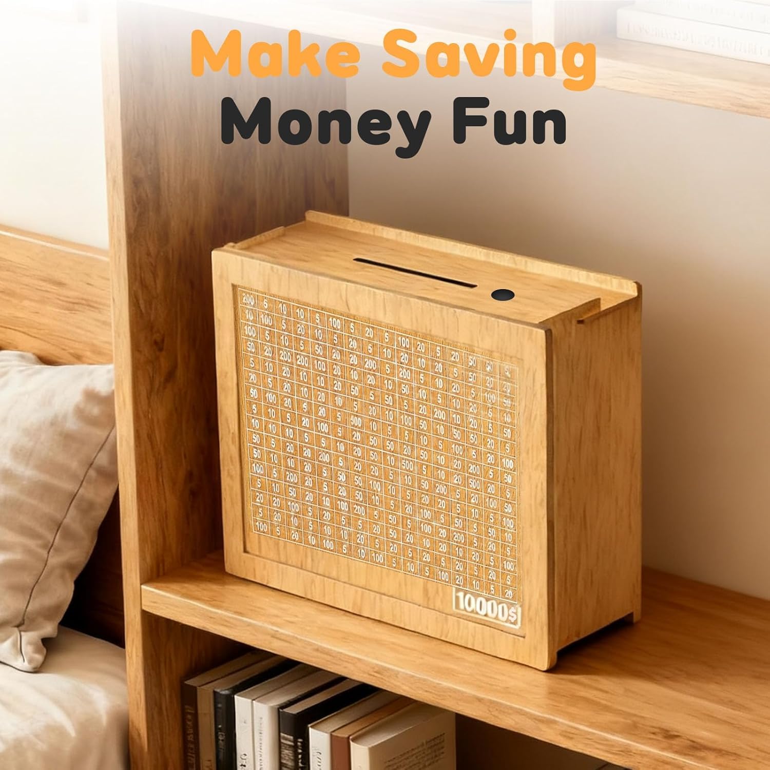 10000 Savings Challenge Box, Money Saver Box 10k Smash, Wooden Digital Save Piggy Bank for Adults Kids, Cash Vault Wooden Savings 10,000 Dollar, Caja De Ahorros, Cashbox Kakeibo Ornaments 10000 Savings Challenge Box, Money Saver Box 10k Smash, Wooden Digital Save Piggy Bank for Adults Kids, Cash Vault Wooden Savings 10,000 Dollar, Caja De Ahorros, Cashbox Kakeibo Ornaments
