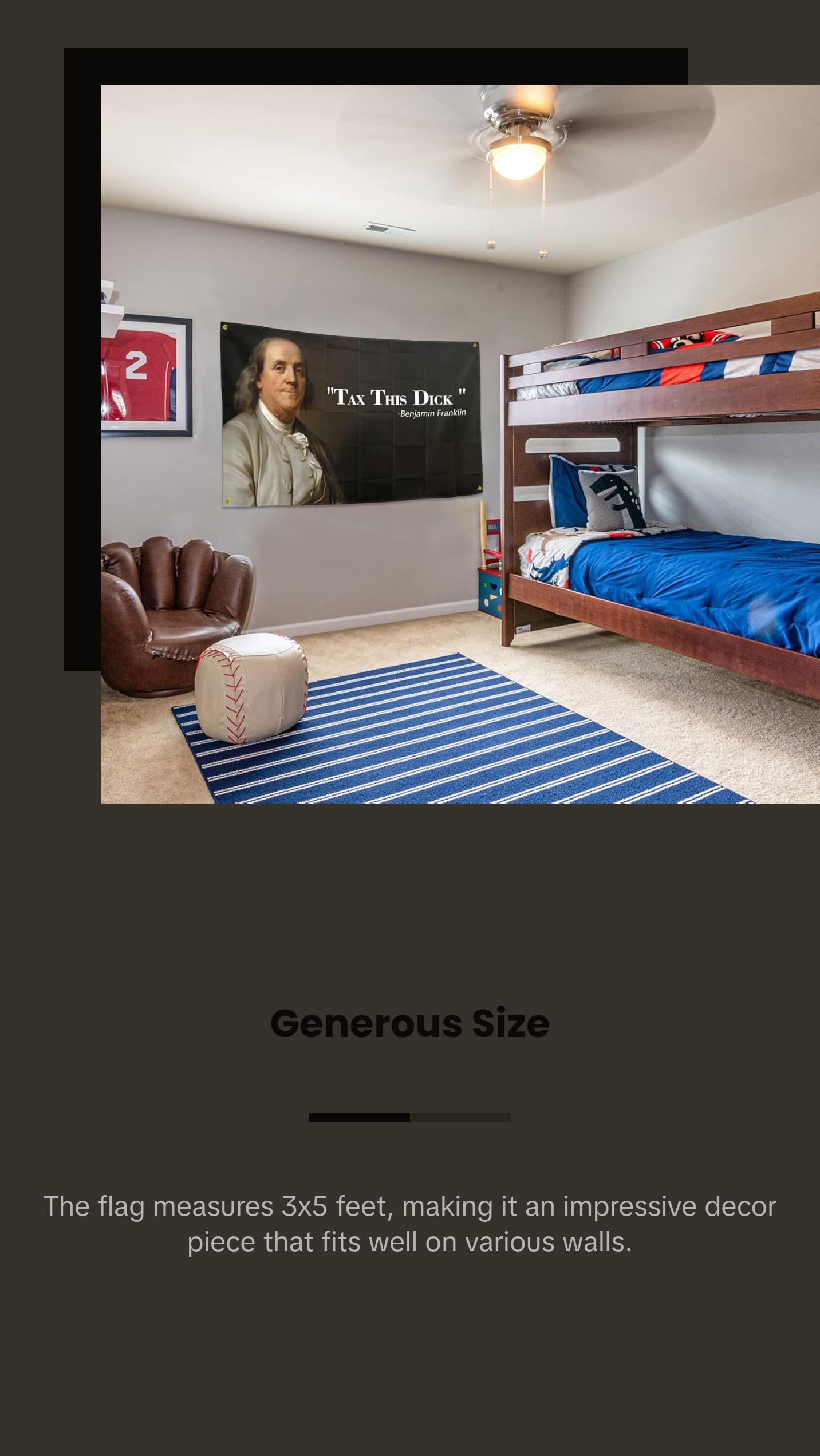 Benjamin Franklin Tax This Dick Flag Funny Flags for Room 3x5 Feet College Dorm Room Decor Man Cave Frat Wall Indoor Outdoor Flag Decoration Gift