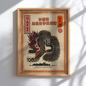 Savage Deviljho Poster - Monster Hunter World Inspired Wall Art