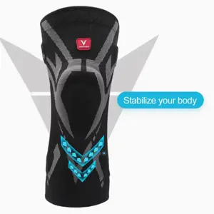 Knee Brace with Silicone Pad, Compression Non-Slip Knee Support, Breathable Patella Stabilizer for Running, Basketball, Gym