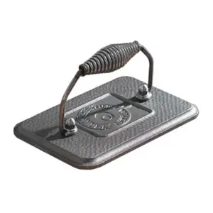 212 MAIN Lodge 67068400 Logic Cast-Iron Rectangular Grill Press - Handy Metal Cookware Utensil for Stove Food Preparation, Oil-Ready