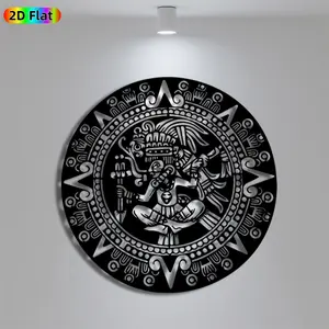 1pc Avant - Garde Aztec Deity Metal Wall Art, Avant - Garde Aztec Deity Statue Mural, Iron Craft, Perfect for Living Room, Lounge, Outdoor Space Decor, Intricate Craftsmanship, Artistic Metalwork, New Year Decor, Ideal Gift for Trend Seekers