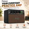 Flatsons FBA-10 10W Vintage Mini Electric Guitar Amp - Rechargeable Portable Practice Speaker with 152x75x99mm Size, Built-in Li-ion Battery, Clean/Distortion Channels, BT5.3 Tracks, AUX Input, 3.5mm Headphone Jack, 12-Month Product Guarantee